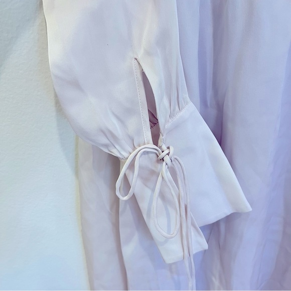 & Other Stories Lavender Silk Long-Sleeved Dress - Picture 3 of 6